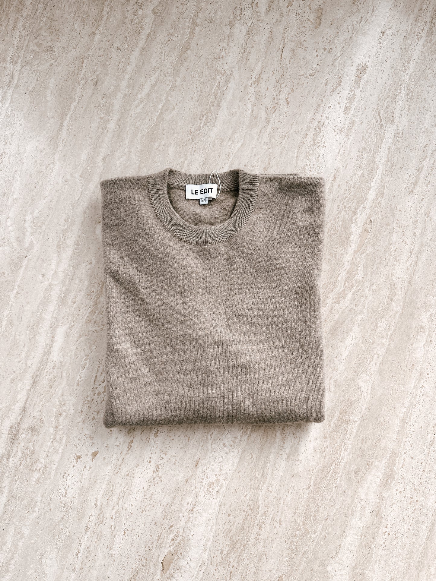 Boyfriend Pure Cashmere Crew Neck Jumper Oatmeal