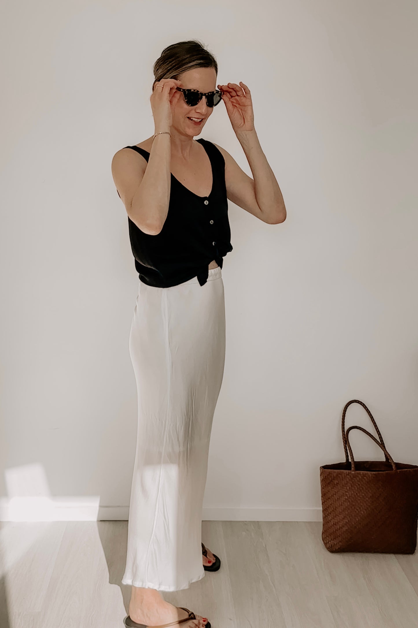 Eco Silk Reversible Top Black