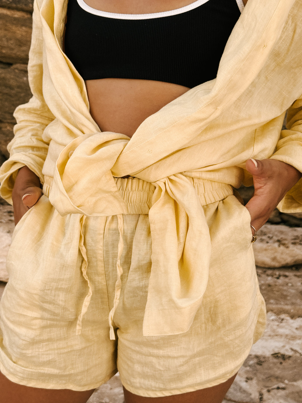 Your Boyfriends Linen Shirt Butter