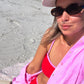 Pink/Red Contrast Reversible Bikini Top