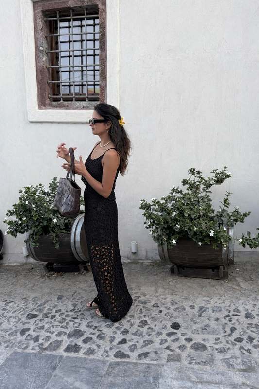 Kiklos Crochet Skirt Black