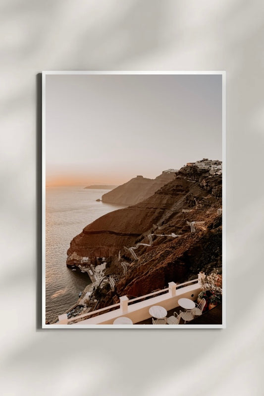 Santorini Sunset Art Print