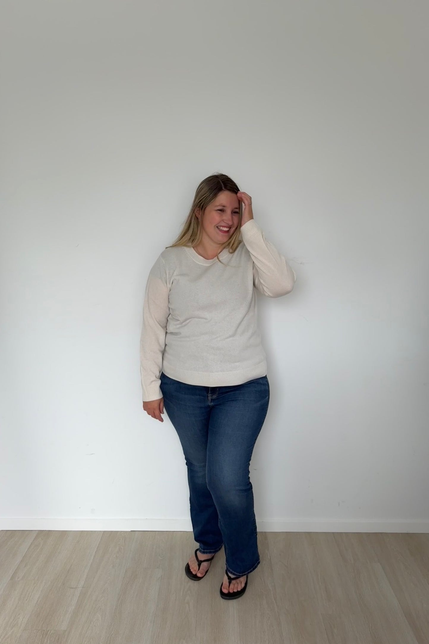 Coconut Pure Merino Crew Neck Jumper