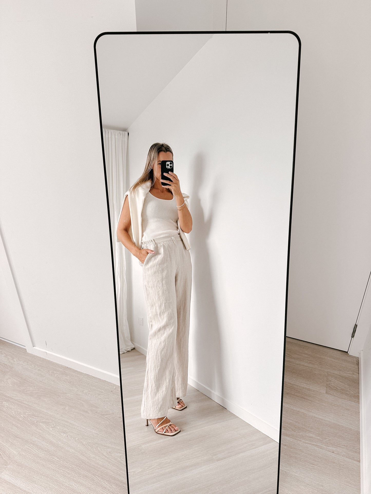 Pure Cashmere Ribbed Tank Coconut