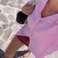 Your Boyfriends Linen Shirt Pink
