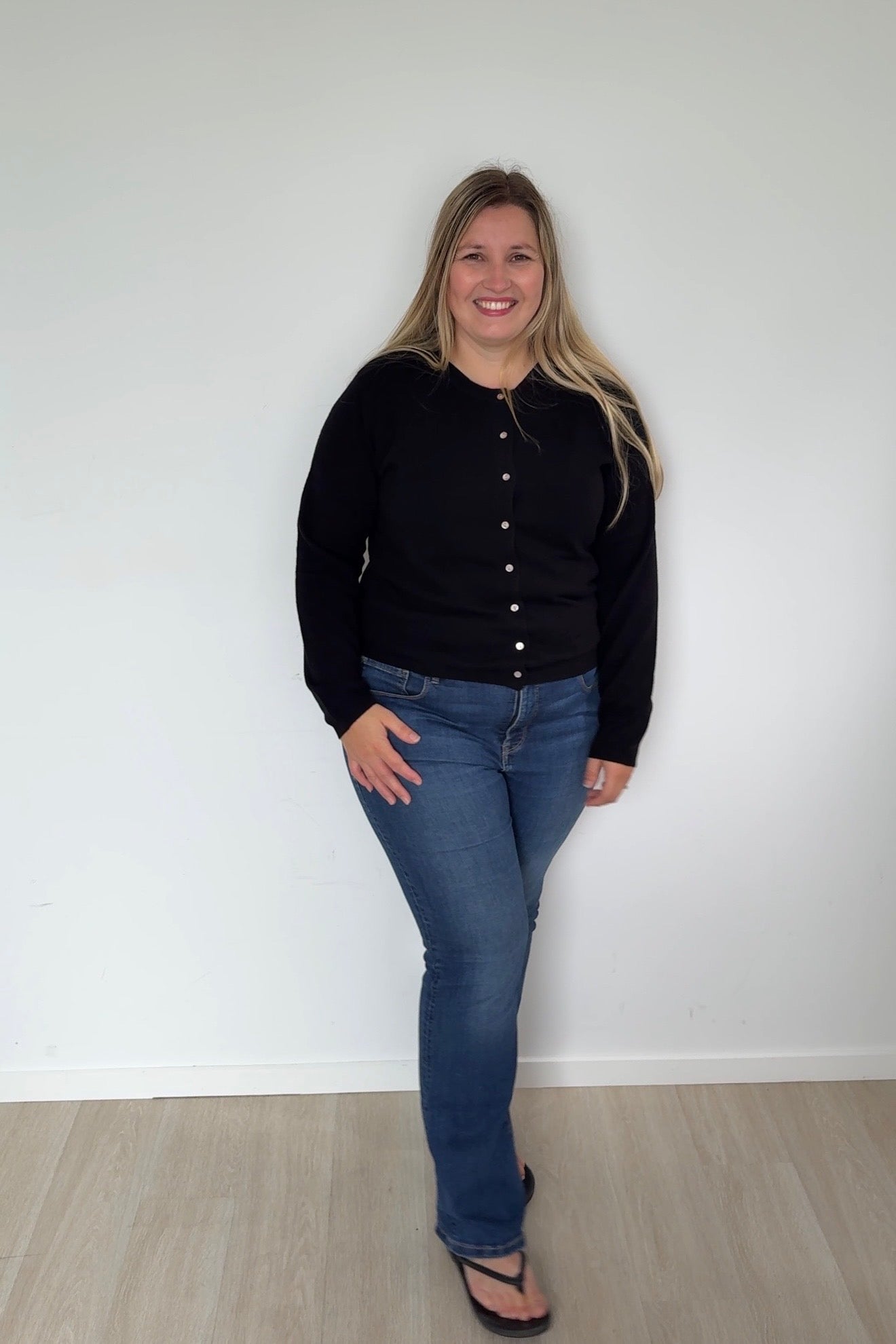Black Pure Cashmere Cardigan