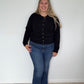Black Organic Cotton Cashmere Cardigan