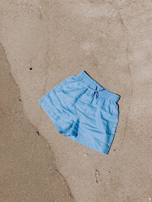 Sky Linen Shorts