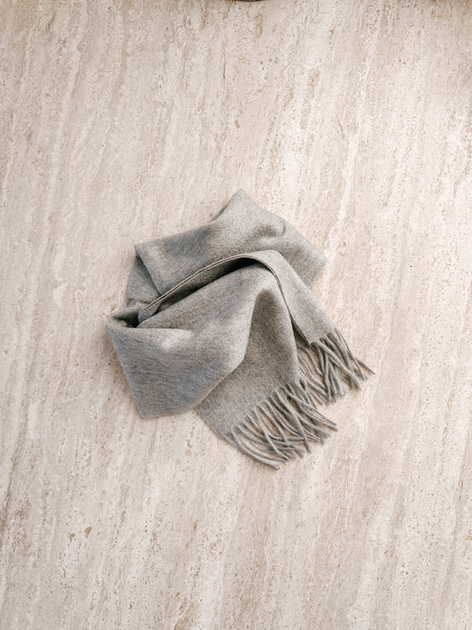 Marle Grey Pure Cashmere Scarf