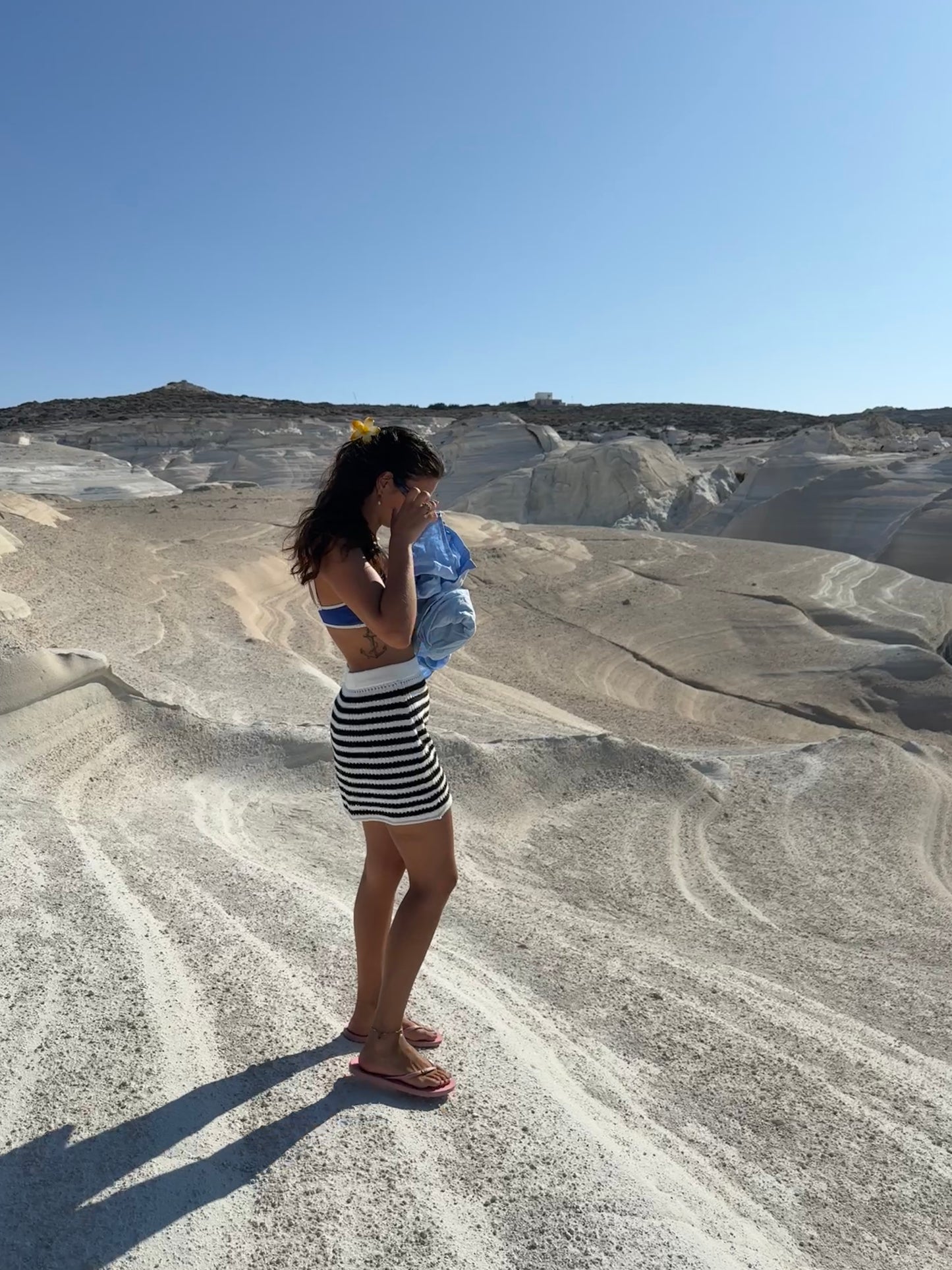 Dia Knit Skirt Black & White