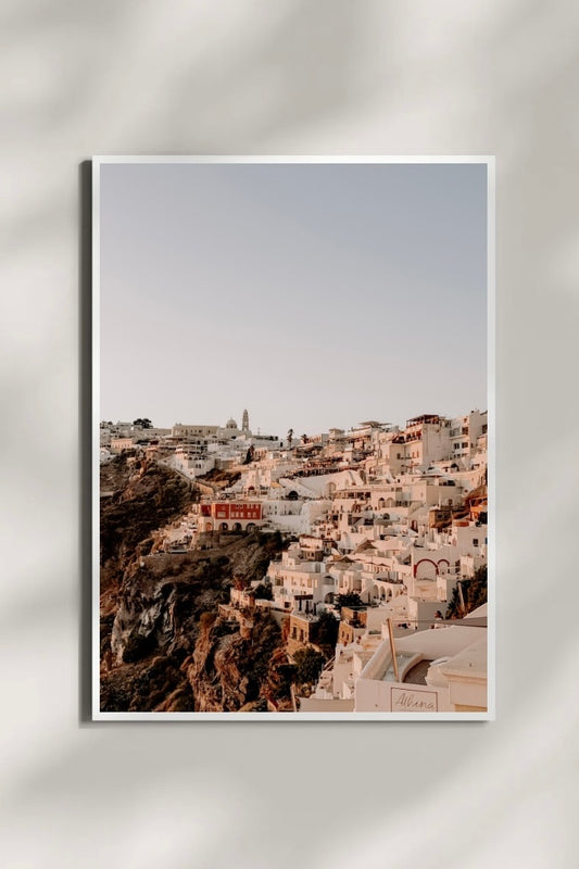 Santorini Skyline Art Print