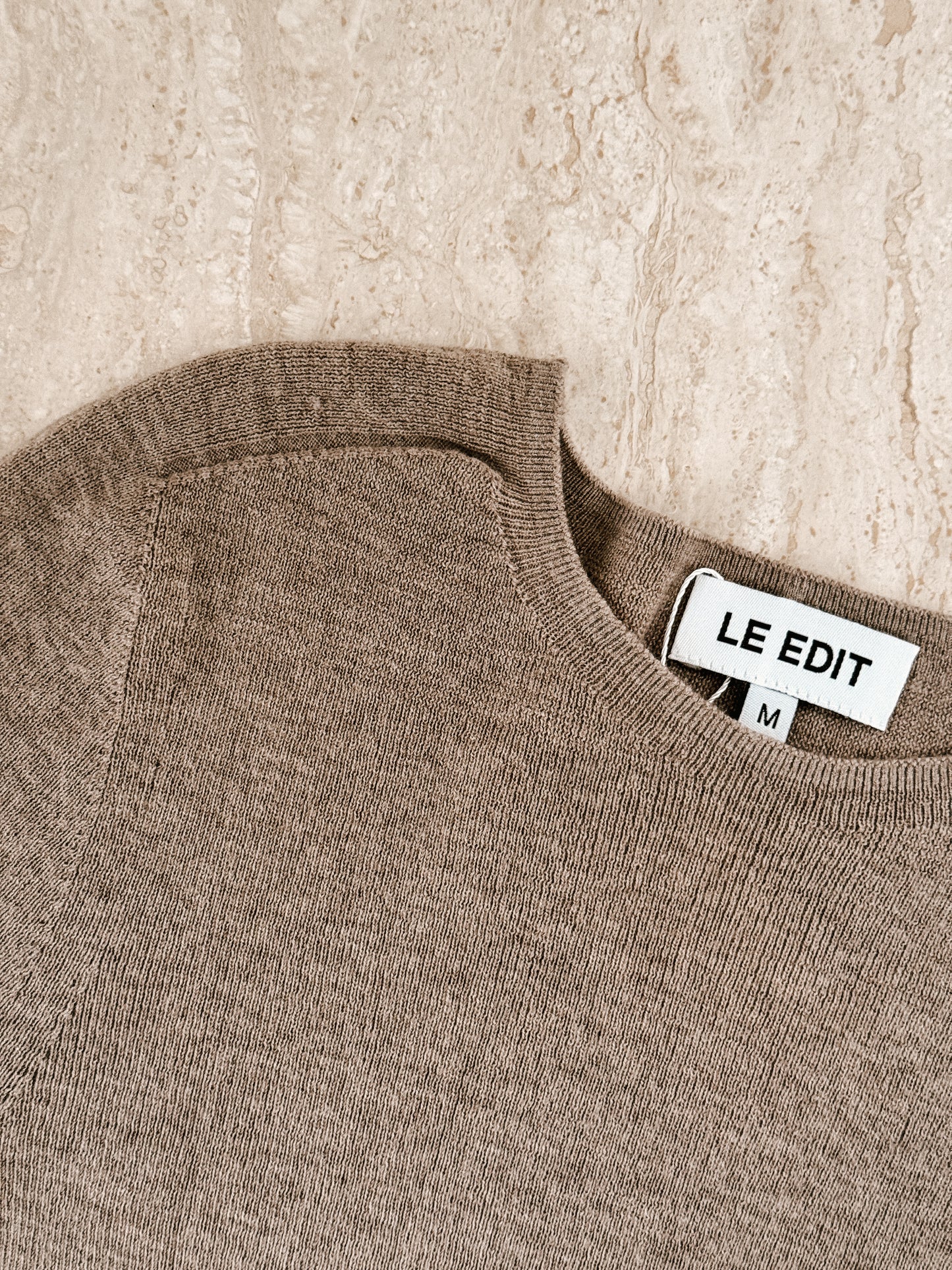 Merino Cashmere Slim Fit Knit Latte