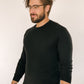 Mens Pure Cashmere Crew Neck Jumper Black