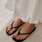 Knot Leather Sandals Black
