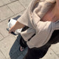 Oatmeal Pure Cashmere Crew Neck Jumper
