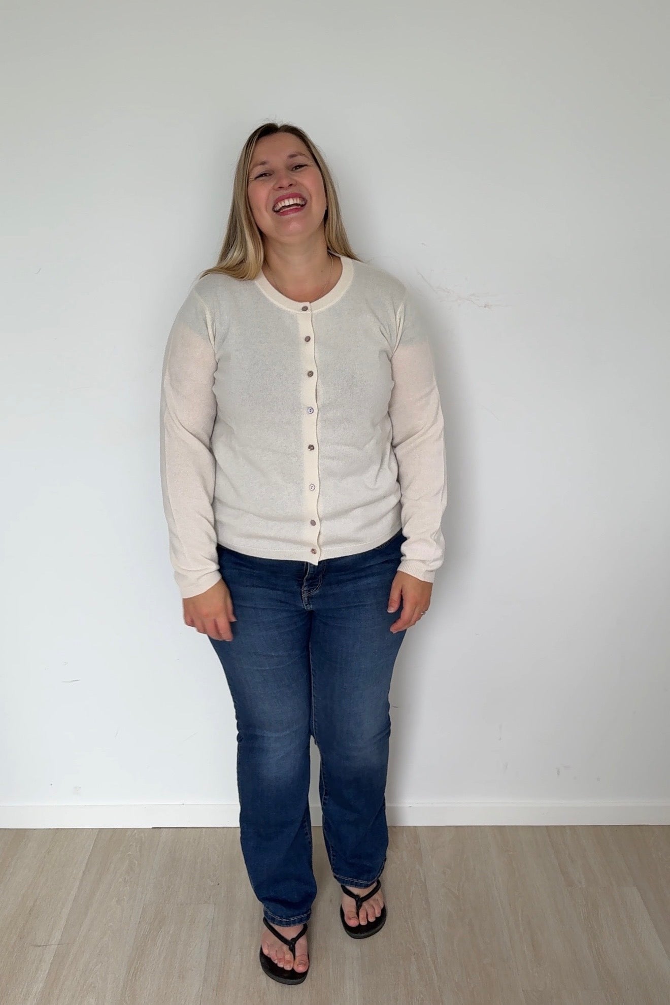 Coconut Pure Merino Cardigan