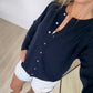 Navy Midnight Pure Cashmere Cardigan