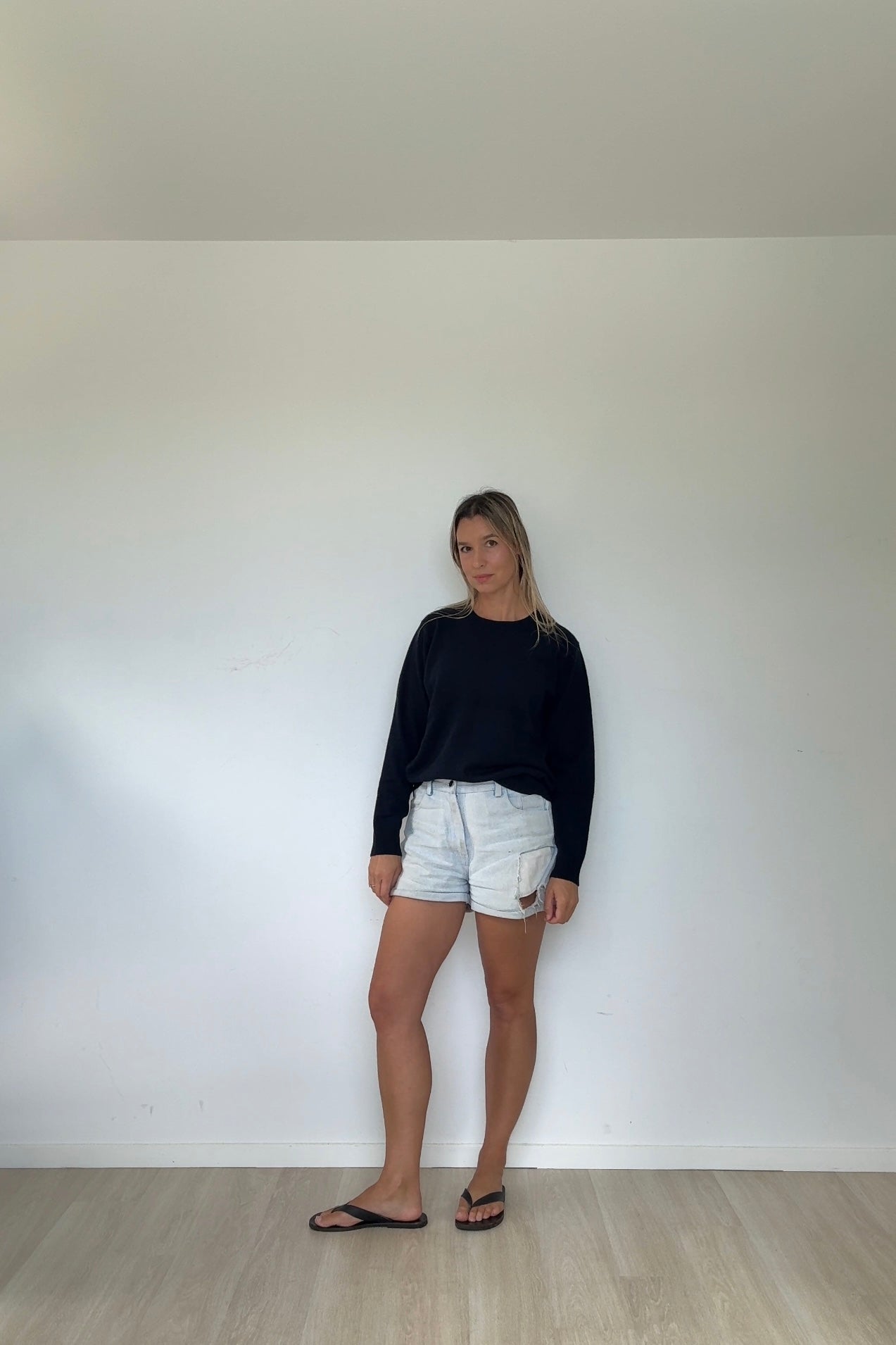 Navy Pure Cashmere Crew Neck Jumper