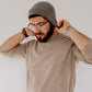 Oatmeal Mens Pure Cashmere Crew Neck Jumper