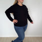 Black Pure Merino Crew Neck Jumper