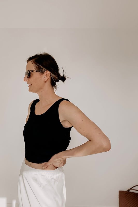 Eco Silk Reversible Top Black