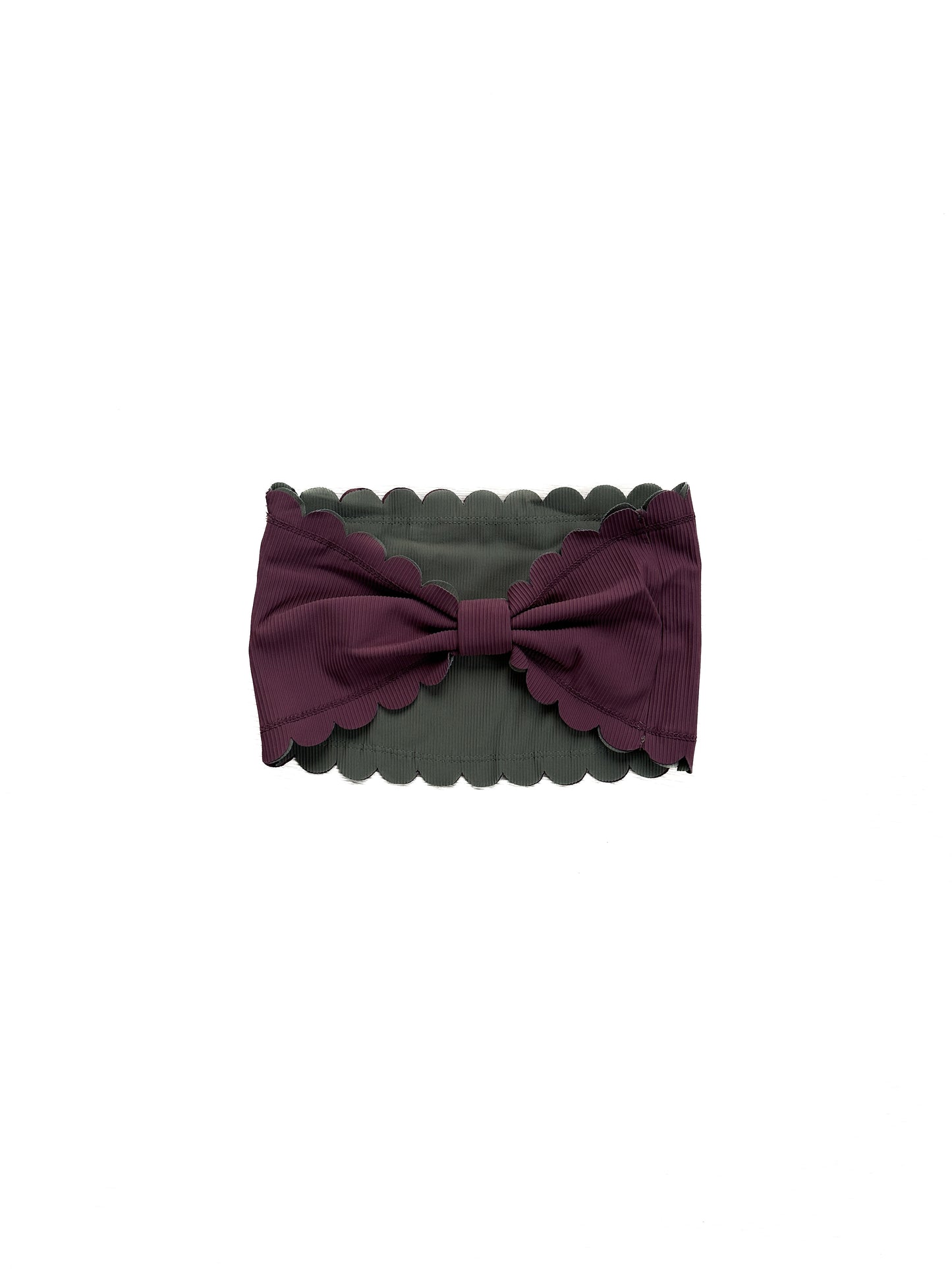 Moorea Scallop Bandeau Reversible Bikini Top