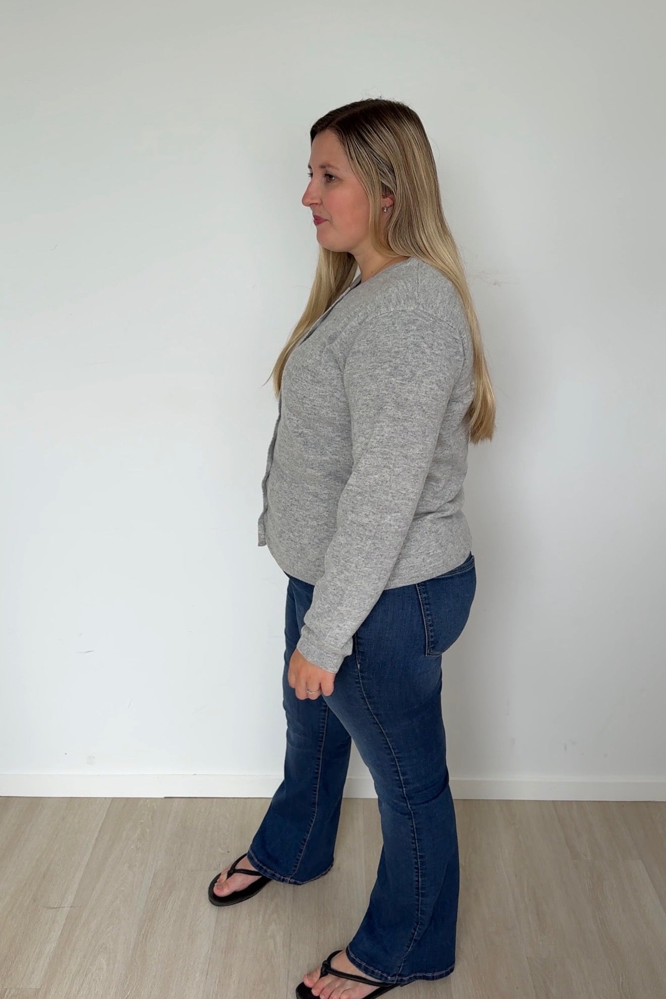 Marle Grey Pure Merino Cardigan