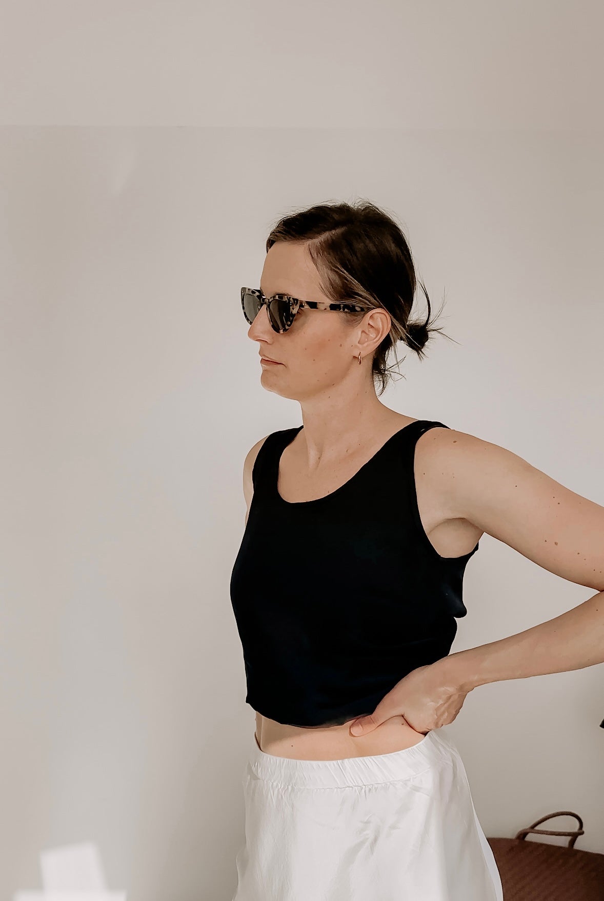 Eco Silk Reversible Top Black