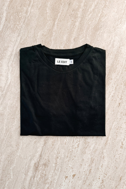 Organic Cotton Classic Box Tee Black