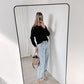 Black Pure Merino Crew Neck Jumper