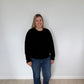 Black Pure Cashmere Crew Neck Jumper