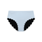 Black & White Scallop Mid Waist Bikini Bottoms