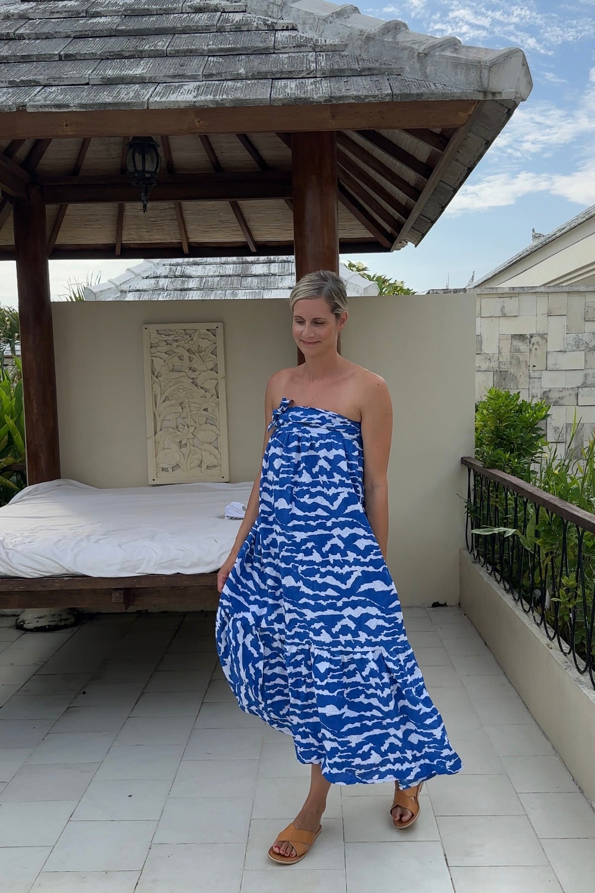Clam Shell Wrap Skirt Dress