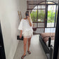 Asti Eco Silk Lace Shorts Oyster
