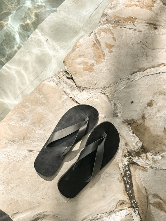 Classic Leather Sandals Black