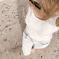 Pure Cashmere Ribbed Tank Coconut
