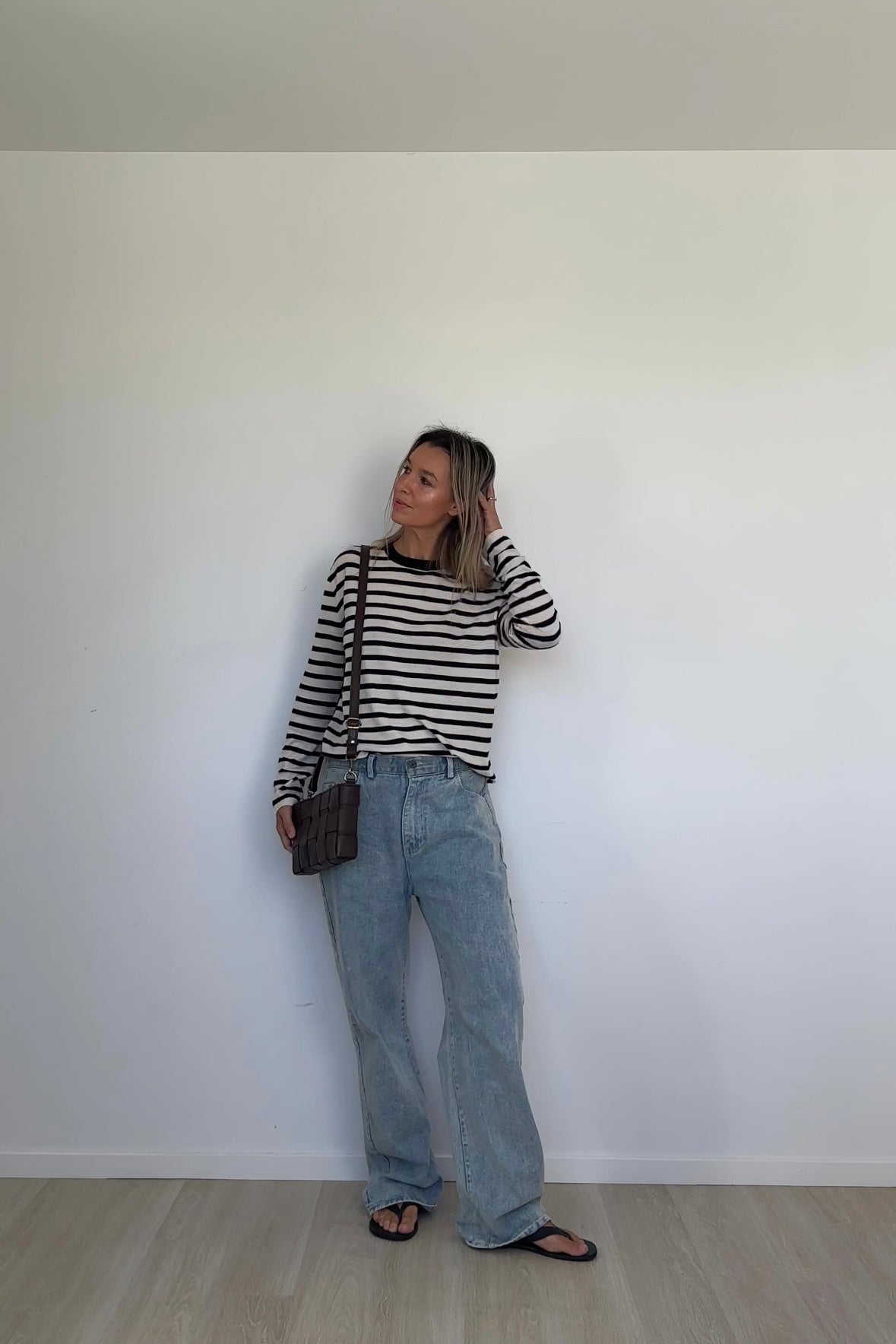 French Stripe Pure Merino Crew