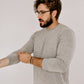 Marle Grey Mens Pure Cashmere Crew Neck Jumper
