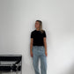 Mom Jeans Stonewashed + Organic Tee