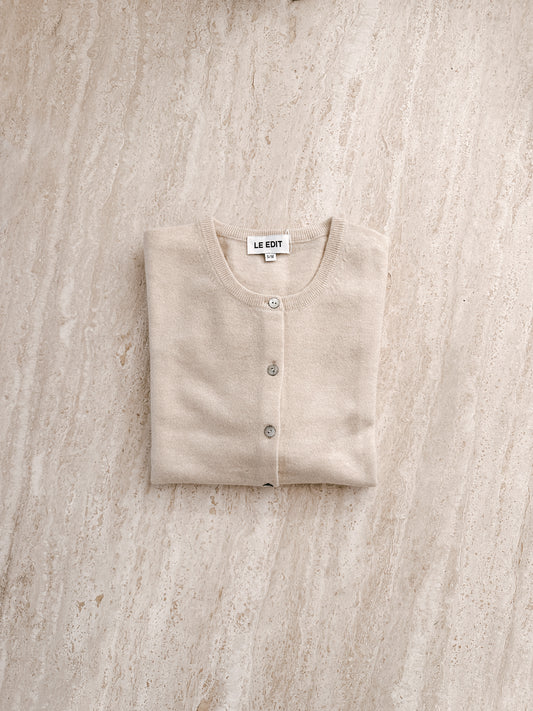 Beige Pure Cashmere Cardigan
