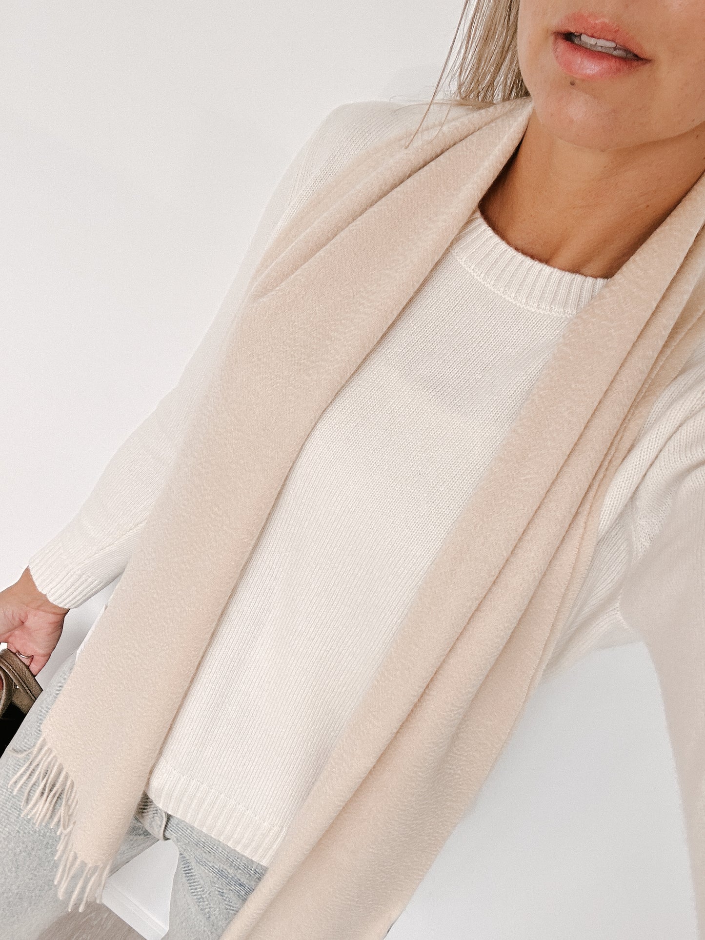 Coconut Pure Merino Crew Neck Jumper