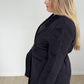 Pure Wool Full Length Coat Black