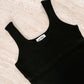 Pure Cashmere Ribbed Tank Black