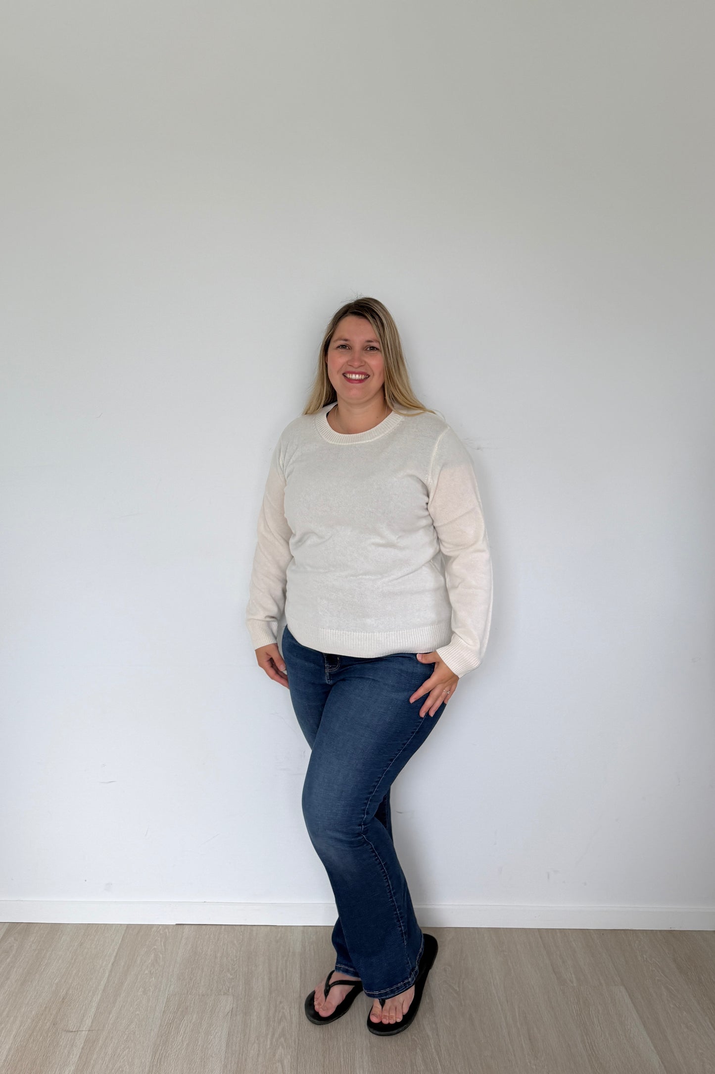 Coconut Organic Cotton Cashmere Crew Jumper