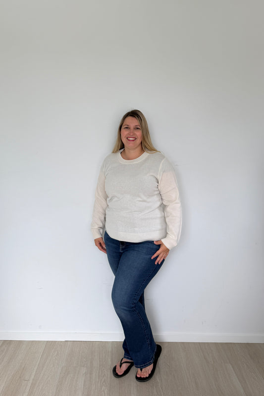 Coconut Organic Cotton Cashmere Crew Jumper