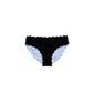 Black & White Scallop Mid Waist Bikini Bottoms