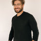 Mens Pure Cashmere Crew Neck Jumper Black
