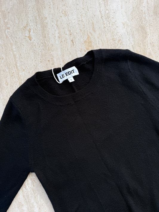 Pure Merino Slim Fit Knit Black