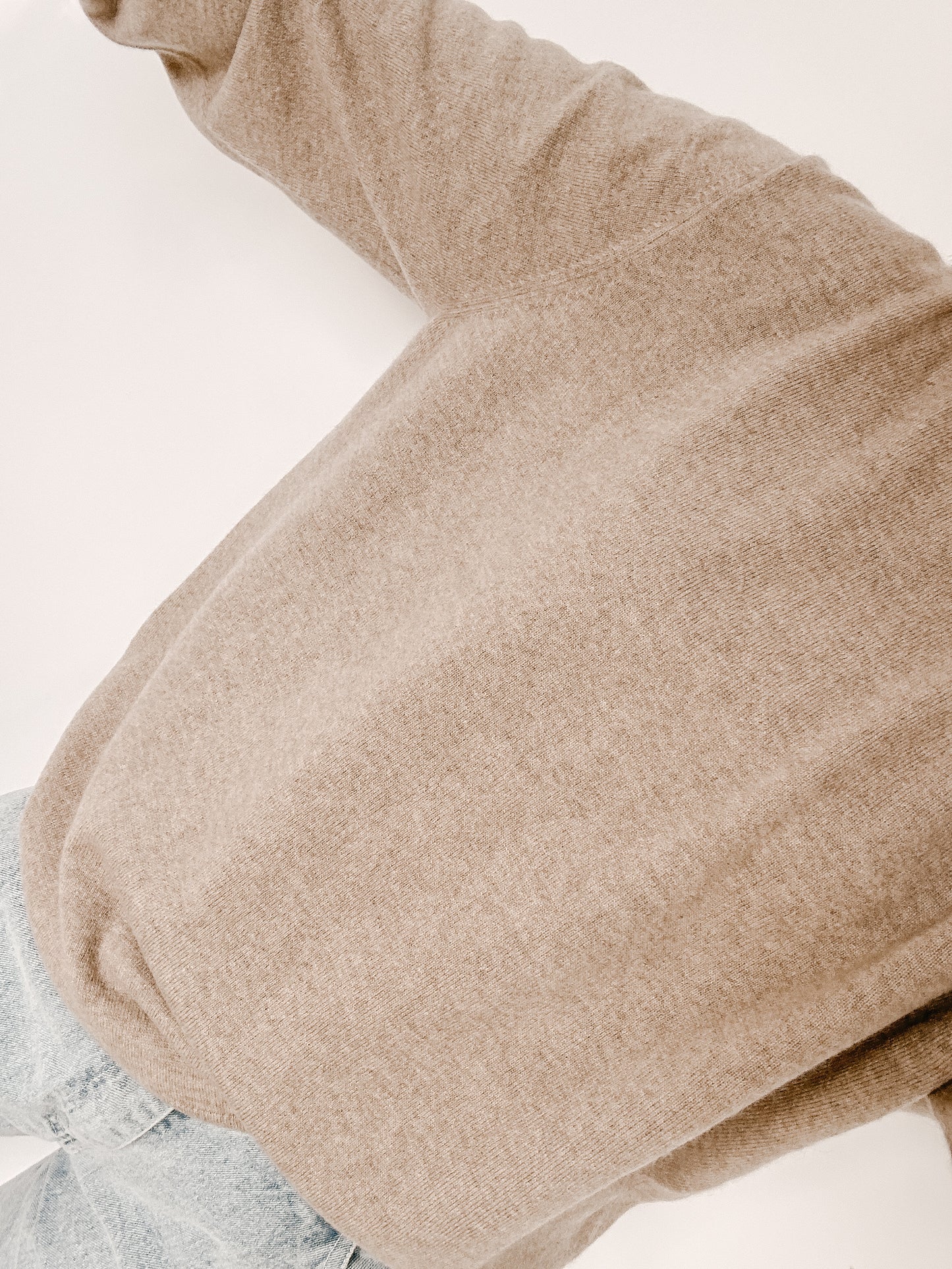 Boyfriend Pure Cashmere Crew Neck Jumper Oatmeal