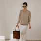 Boyfriend Pure Cashmere Crew Neck Jumper Oatmeal